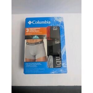 Columbia Men's 3-Pack Performance Stretch Boxer Briefs Omni-Wick Size M NEW